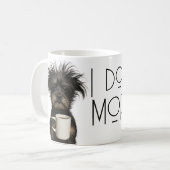 朝は苦手な面白い犬とカフェイン コーヒーマグカップ (正面左)