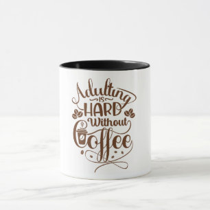 朝は茶色のデザインのコーヒーマグクール マグカップ