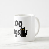 朝は…疲れた…黒猫 コーヒーマグカップ (正面右)