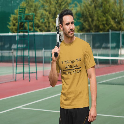 朝もしに勝てば日に勝つ Tシャツ