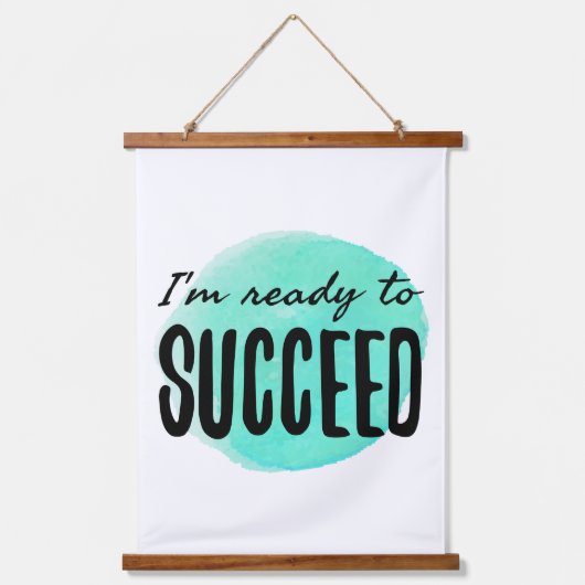 朝やる気を起こさせると感動的引用文 吊り下げ型タペストリー (正面)