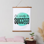 朝やる気を起こさせると感動的引用文 吊り下げ型タペストリー (寝室)