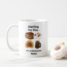 朝を美味しいメモでスタート コーヒーマグカップ