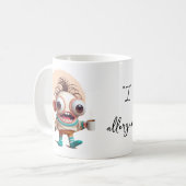 朝アレルギーである コーヒーマグカップ (正面左)