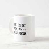 朝アレルギーである コーヒーマグカップ (正面左)