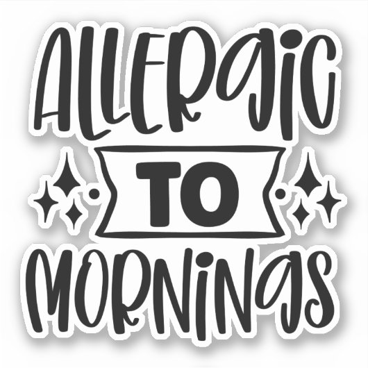 朝アレルギーである シール (正面)