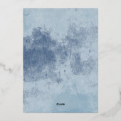 朝エレガントのグロリズブルーフローラ40歳 箔招待状 (裏面)