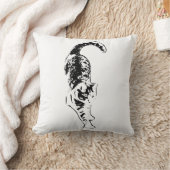 朝ムードのタビーキャットピロー クッション (ブランケット)