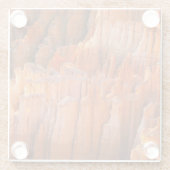 朝ライトの石のHoodoos ガラスコースター (裏面)