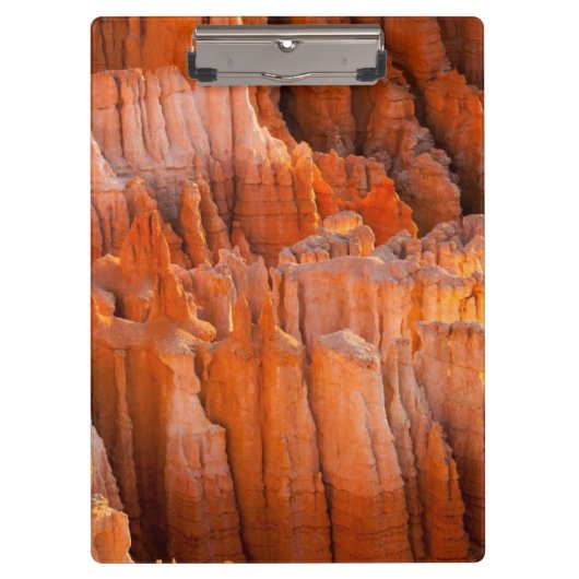朝ライトの石のHoodoos クリップボード (正面)
