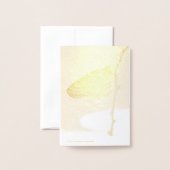 朝ライトの（昆虫）オオカバマダラ、モナーク 箔カード (裏面封筒付き)