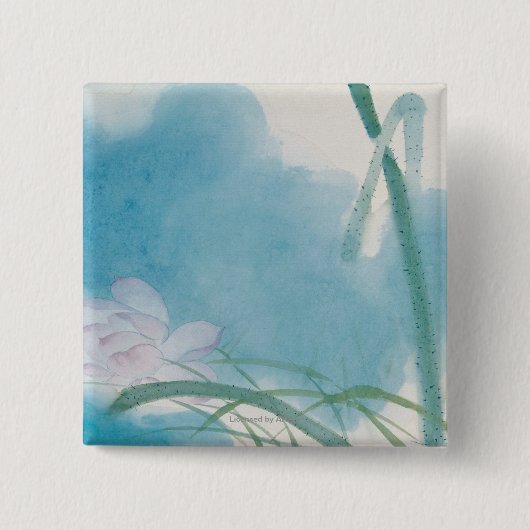 朝ライト 缶バッジ (正面)