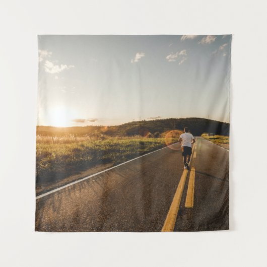 朝ランニングの タペストリー (正面)