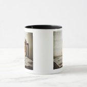 朝ルーチンの犬 マグカップ (中央)