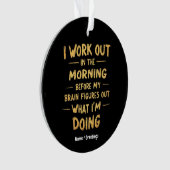 朝一番に勉強するおもしろい オーナメント (正面)