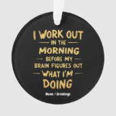 朝一番に勉強するおもしろい オーナメント (正面)