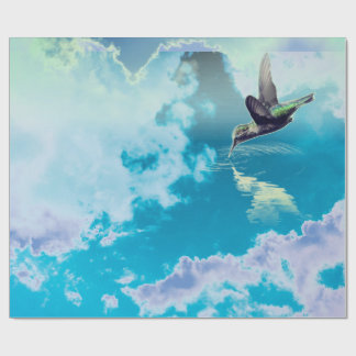 朝包みにおけるギフトハミングバード紙 ラッピングペーパー