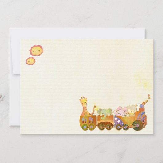 朝尾汽車男の赤ちゃん写真誕生発表 案内状 (裏面)