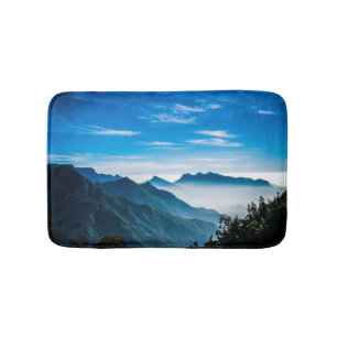 朝山の霧の風景 バスマット