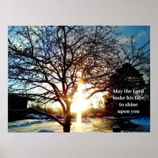 朝日が十字ポスターを作成 ポスター (正面)