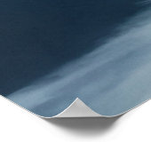 朝日が昇る山々に濃霧の川が流れ込む ポスター (角)