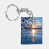 朝日が昇パーソナライズされたる キーホルダー (正面左)