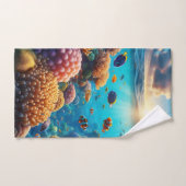 朝日が熱帯の海岬を越えて昇る バスタオルセット (ハンドタオル)