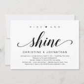 朝日とともに、結婚式の秘密挙式招待状 招待状 (正面)