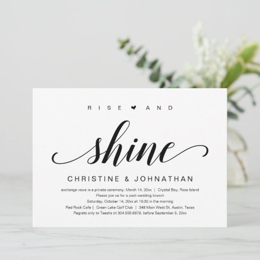 朝日と輝きのウェディングエロープメント招待状 招待状 (スタンド正面)