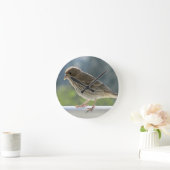 朝日にフィンチ。 ラウンド壁時計 (ホーム)