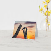 朝日に時を告げる カード (黄色い花)