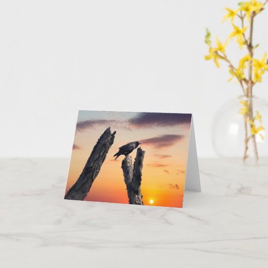 朝日に時を告げる カード (黄色い花)