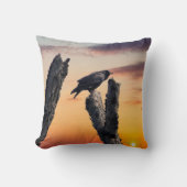 朝日に時を告げる クッション (正面)