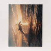 朝日のキャッチ – ドルフィンジグソーパズル ジグソーパズル (縦)