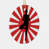 朝日のヨガ3 セラミックオーナメント (右)