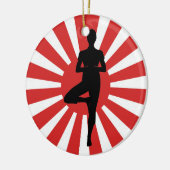 朝日のヨガ3 セラミックオーナメント (左)