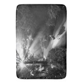 朝日の中の犬 バスマット (正面縦)