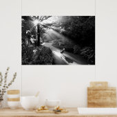 朝日の中の犬 ポスター (キッチン)