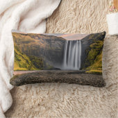 朝日の出のスコガフェス滝 ランバークッション (ブランケット)