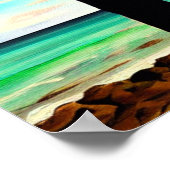 朝日の出のポスターで海岸を渡る ポスター (角)