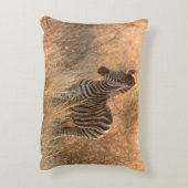 朝日の出の写真のゼブラ アクセントクッション (裏面(縦))