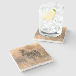 朝日の出の写真のゼブラ ストーンコースター