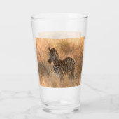 朝日の出の写真のゼブラ タンブラーグラス (裏面)