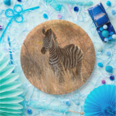 朝日の出の写真のゼブラ ペーパープレート (パーティー)