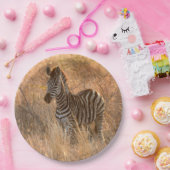 朝日の出の写真のゼブラ ペーパープレート (パーティー)