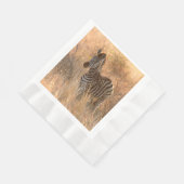 朝日の出の写真のゼブラ 縁ありランチョンナプキン (角)