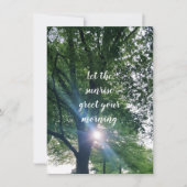 朝日の出を励ますフラットグリーティングカード (正面)