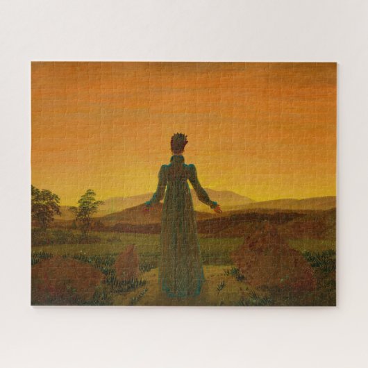 朝日の前の女性 ジグソーパズル (横)
