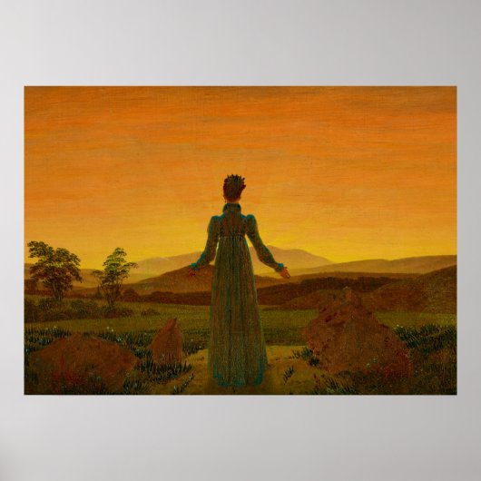 朝日の前の女性 ポスター (正面)