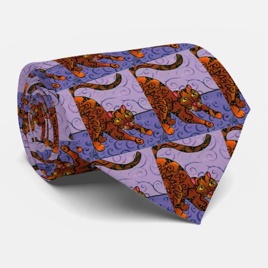 朝日の子猫 ネクタイ (ロール)